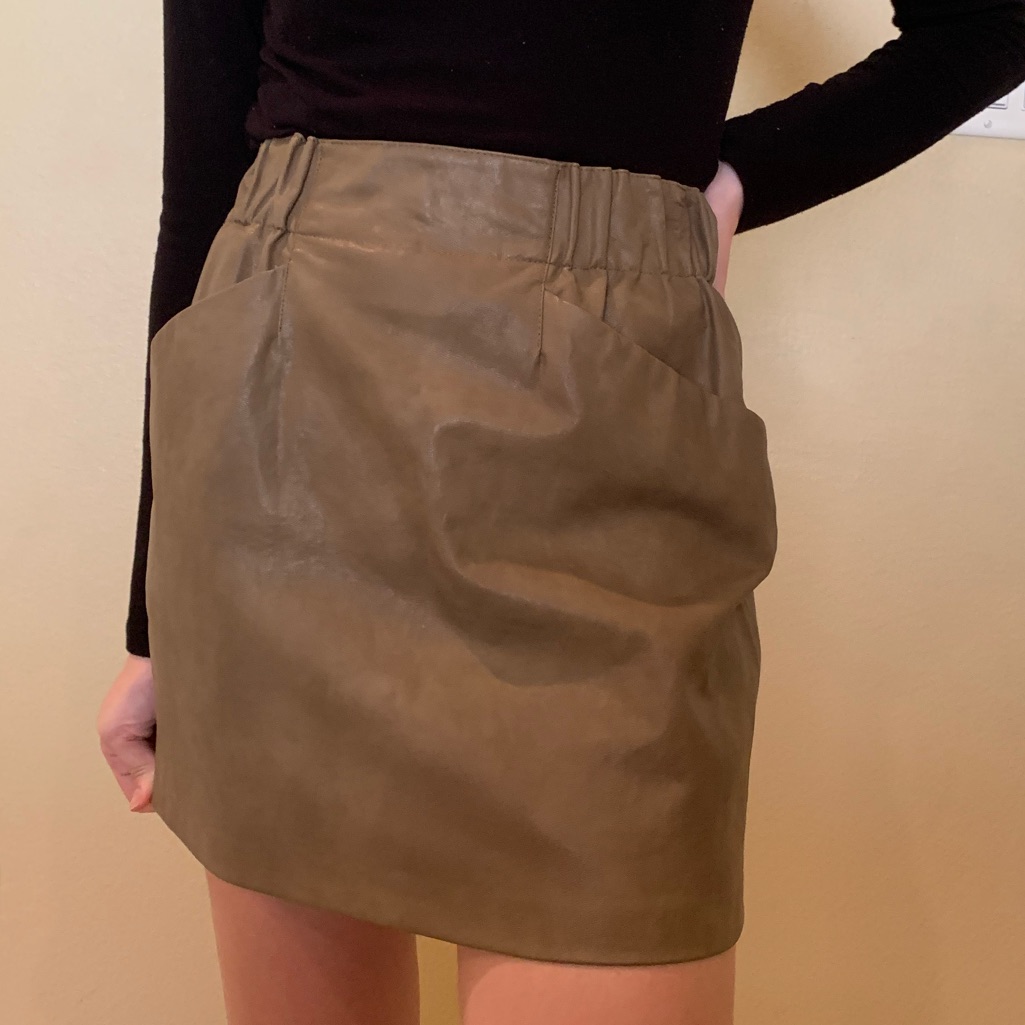 Zara Tan Leather Skirt